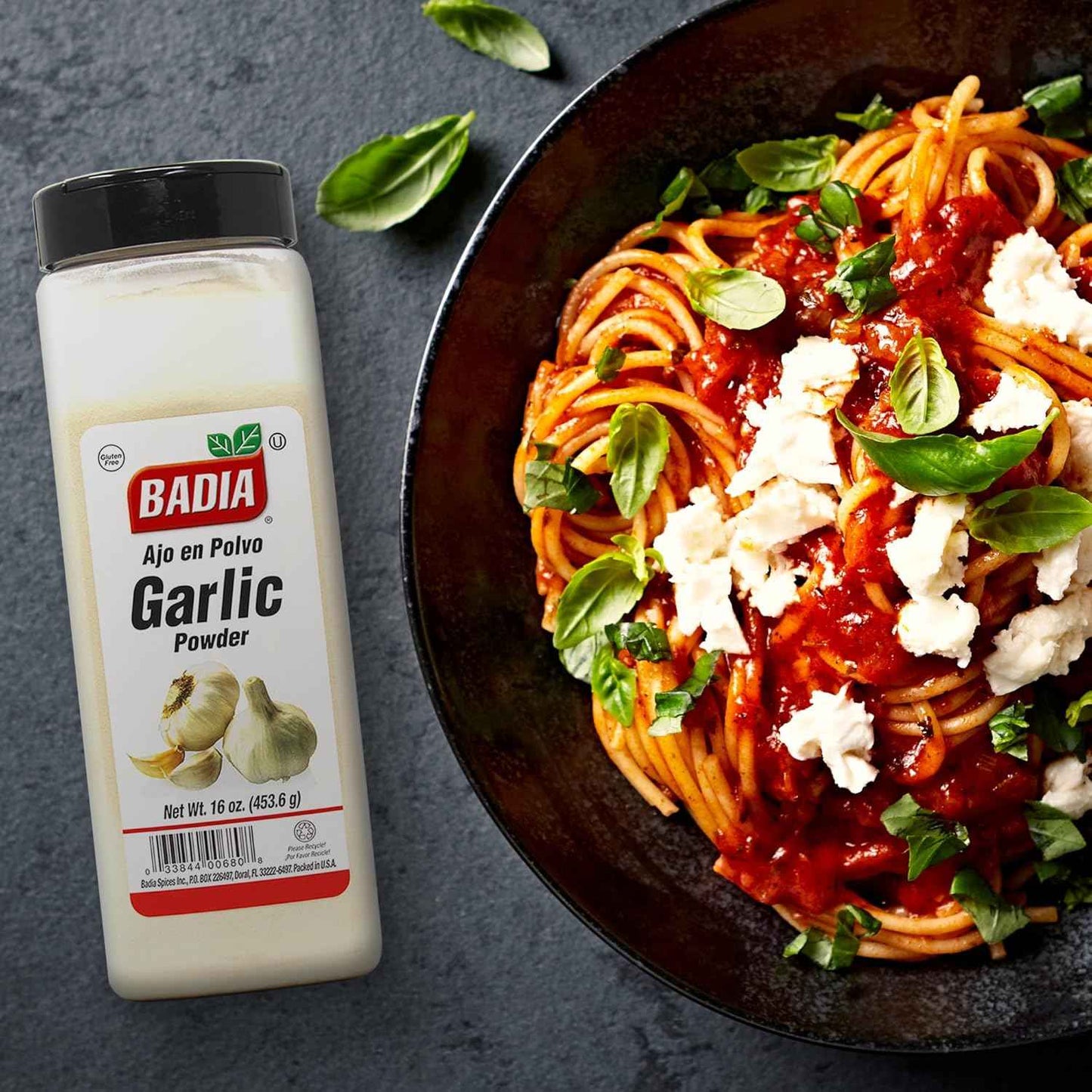 Badia Garlic Powder, 16 oz – Bulk Ground Garlic for Efficient Dinner Counter Cooking