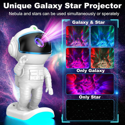 LumiGalaxy Galaxy Projector Night Light – Astronaut Star Light, Unique Birthday Gift for Women and Men, Home Bedroom Decor