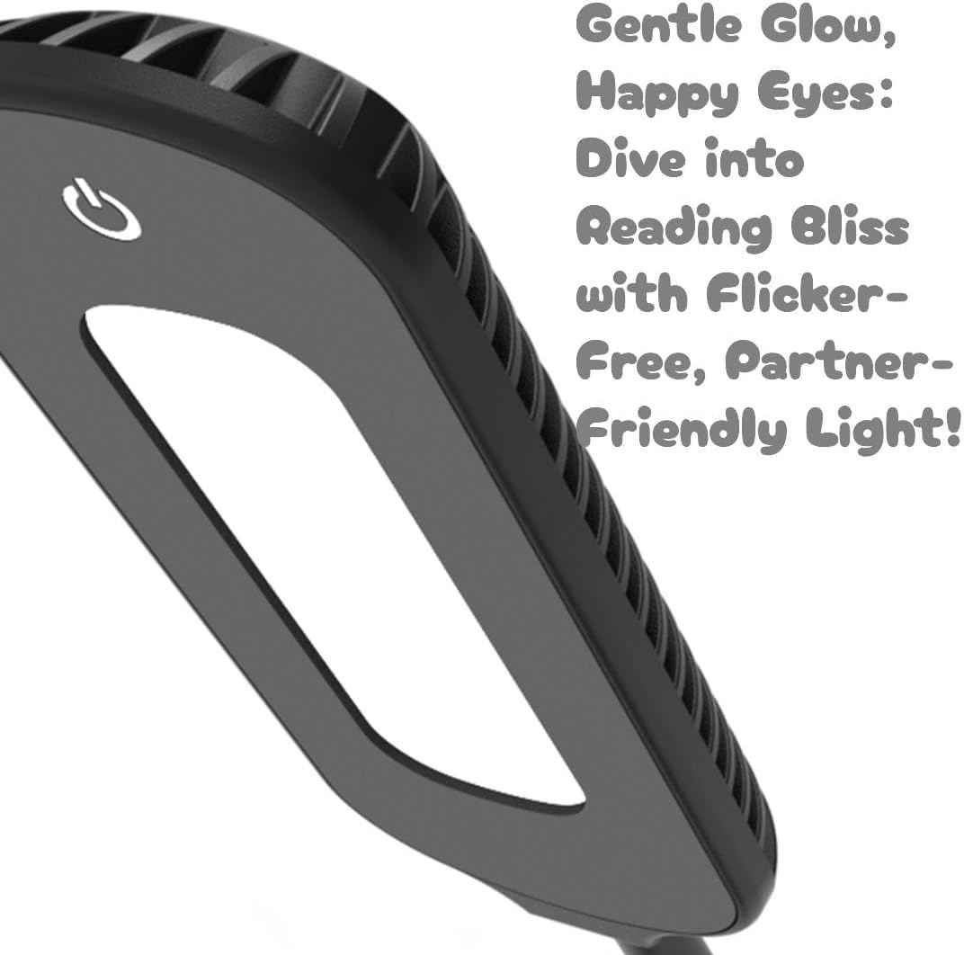 Book Light – Wind-Down Reading Light for Nightly Self-Care Routine, Warm White Eye-Care Rechargeable Lamp