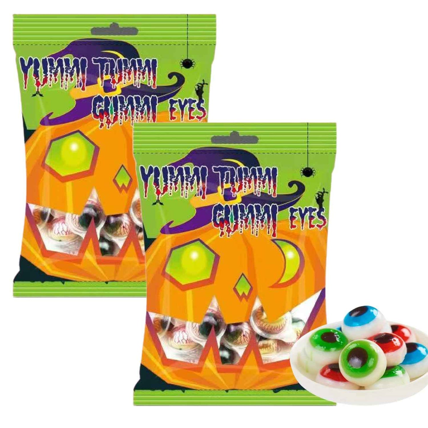 Fusion Select Halloween Eyeball Gummy Candy 2-Pack – Novelty Gag Gift for Halloween Gift Baskets, Pinatas and Office Party Swaps