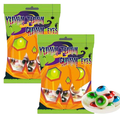 Fusion Select Halloween Eyeball Gummy Candy 2-Pack – Novelty Gag Gift for Halloween Gift Baskets, Pinatas and Office Party Swaps