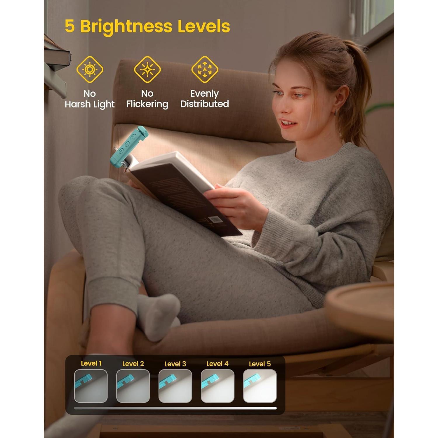 Glocusent_USB_Rechargeable_Book_Light_for_Reading_in_Bed,_Portable_Clip-on_LED_Reading_Light,_3_Amber_Colors_&_5_Brightness_Dimmable,_Compact_&_Long_Lasting,_Perfect_for_Book_Lovers