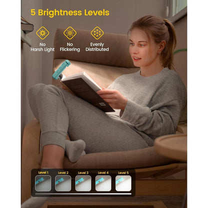 Glocusent_USB_Rechargeable_Book_Light_for_Reading_in_Bed,_Portable_Clip-on_LED_Reading_Light,_3_Amber_Colors_&_5_Brightness_Dimmable,_Compact_&_Long_Lasting,_Perfect_for_Book_Lovers