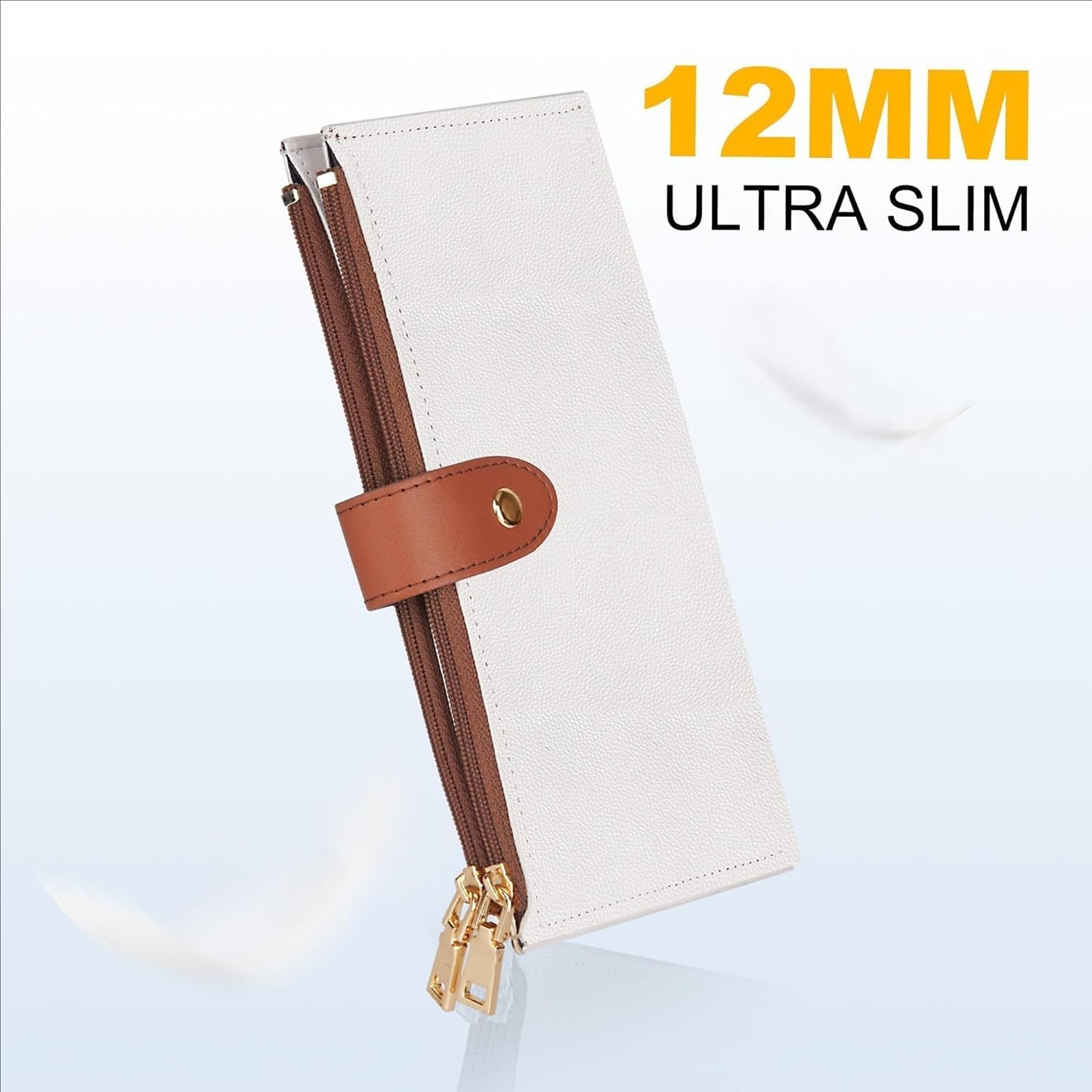 Travelambo_Womens_Wallet_Slim_RFID_Blocking_Bifold_Credit_Card_Holder_Wallet_with_16_Card_Slots,_2_Zippered_Pockets