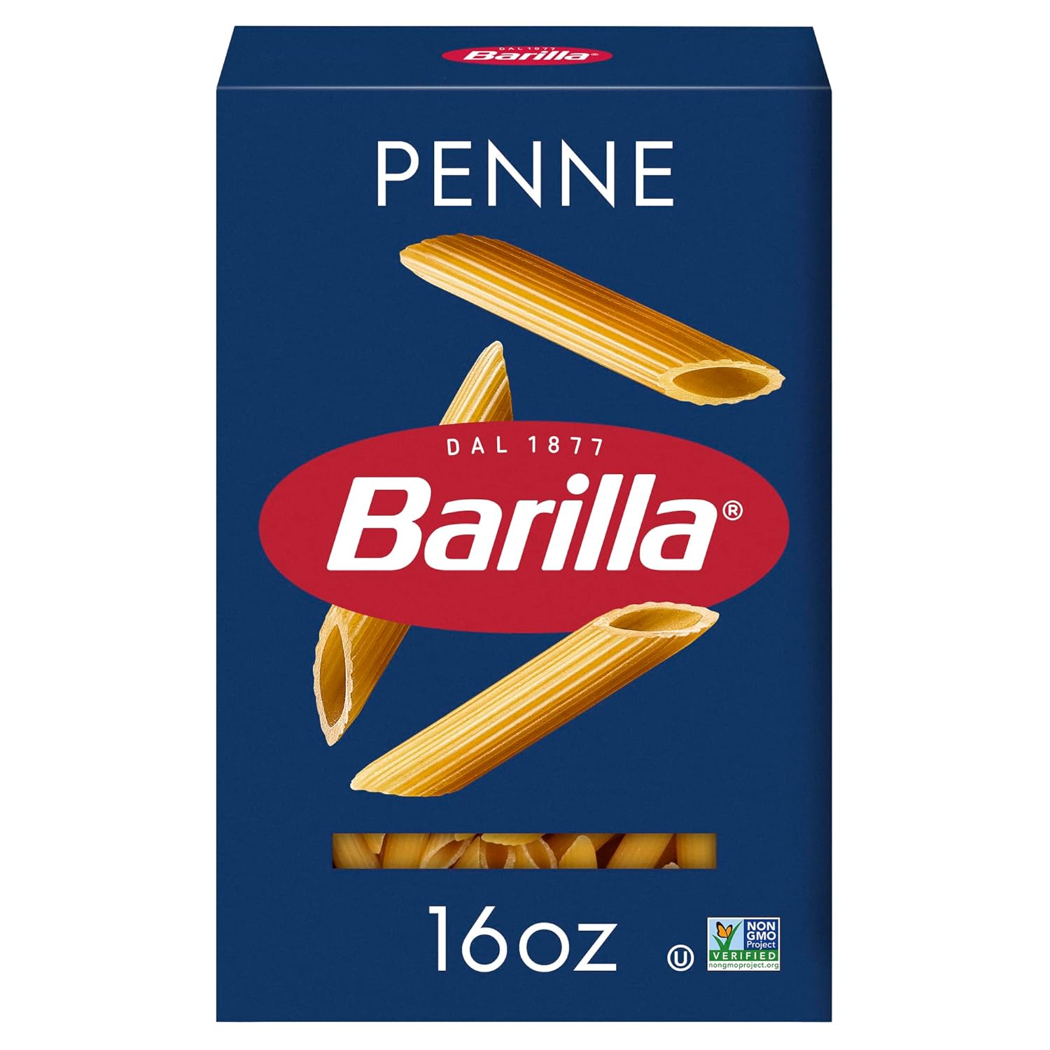 Barilla Penne Pasta, 16 oz Box - Non-GMO, Made with Durum Wheat Semolina Kosher Certified - Eco House Kit