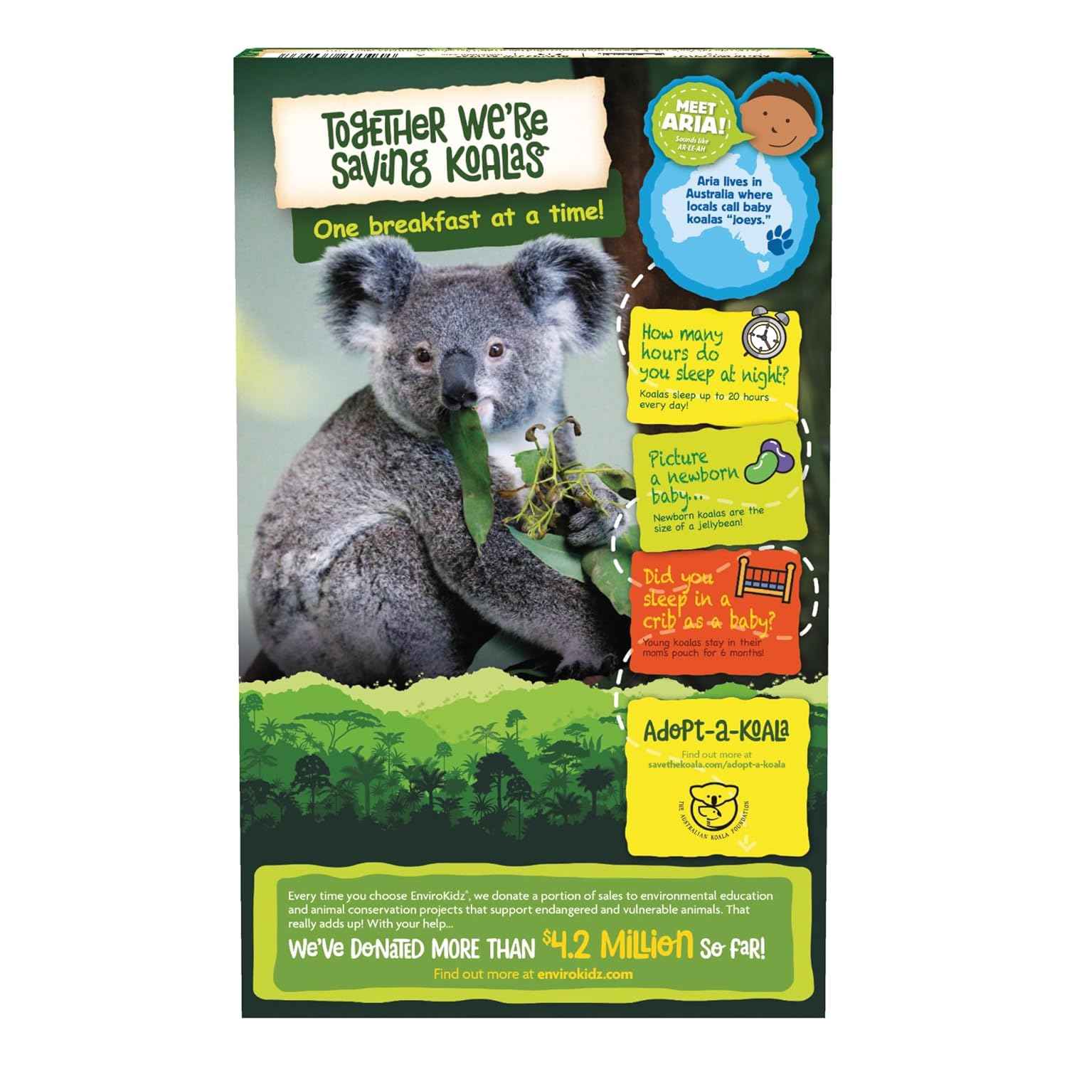 EnviroKidz Koala Crisp Cereal – Portable Camping Breakfast Cereal for Family Outdoor Trips