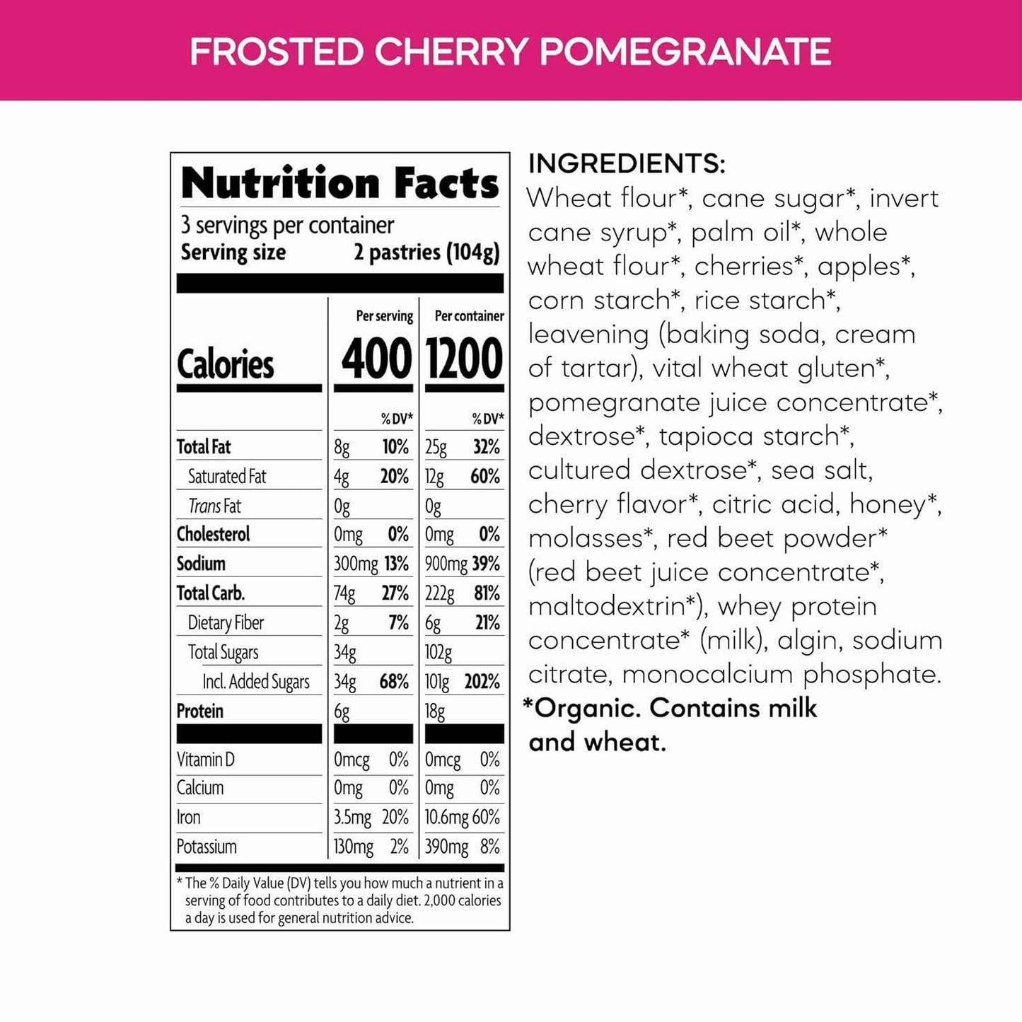 Nature's Path Organic Toaster Pastries – Clean-Eating Pantry Staple with Real Fruit Filling, Fair Trade Certified