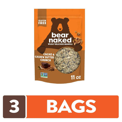 Bear Naked Whole Grain Cacao Cashew Butter Granola – Plant-Based Snack for Health-Conscious Home Breakfast Rituals