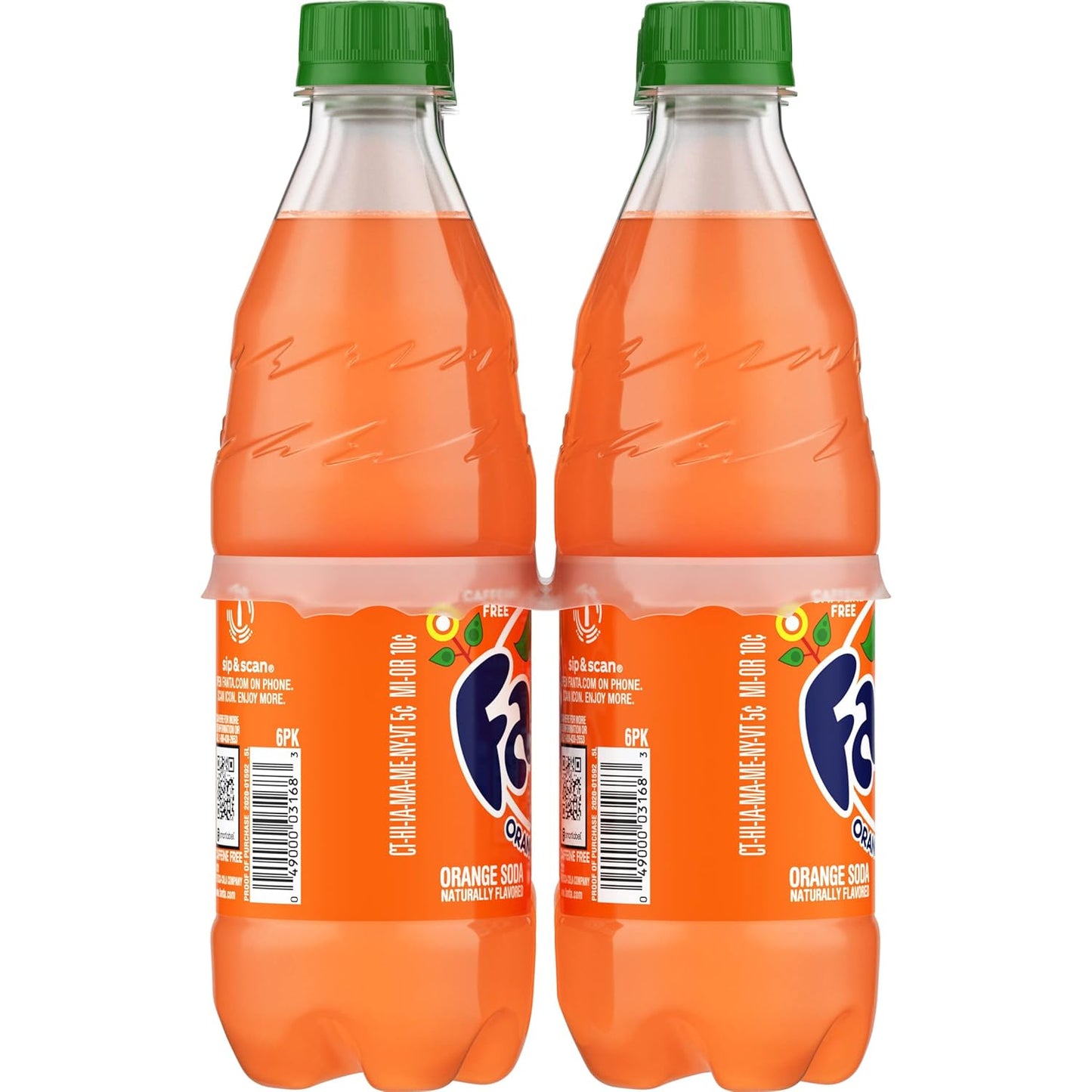 Fanta Orange Soda – Kids' Lunchbox Drink, 6 Pack of 16.9 fl oz Bottles for School and Home