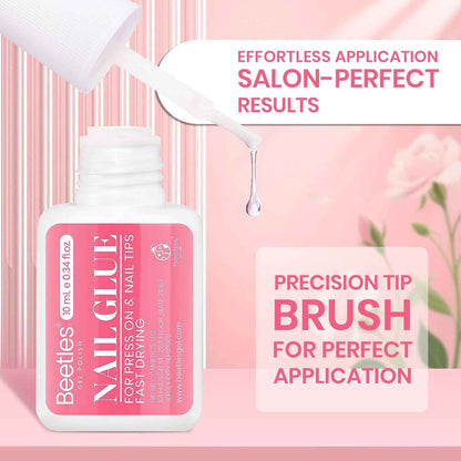 Beetles 10ML Nail Glue – Mindful Beauty Companion for Spa-Style Nail Care in Your Bedroom