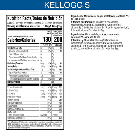Kellogg's Frosted Flakes Cereal, 28.5 oz Giant Size, Quick Breakfast and Desk-Side Snack for Busy Workdays