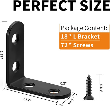 FATLODA L Bracket Set – Clean Profile Bracket for Flush Mount Furniture and Clutter-Free Storage