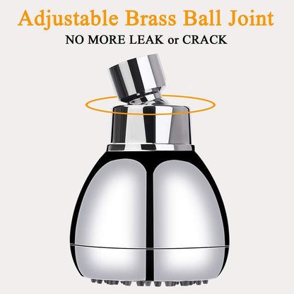 Aisoso_High_Pressure_Shower_Head_3_Inches_Anti-clog_Anti-leak_Fixed_Showerhead_Chrome_with_Adjustable_Swivel_Brass_Ball_Joint_for_Relaxing_and_Comfortable_Shower_Experience