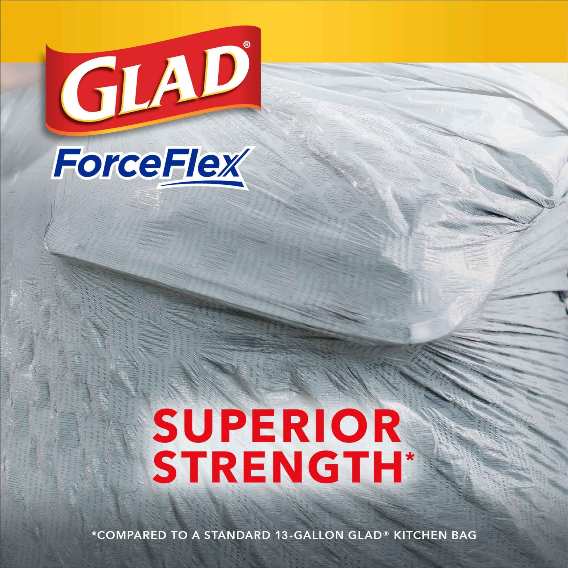 Glad Tall Kitchen Trash Bags 13 Gallon – Family-Safe Drawstring Liners for Nursery and Playroom Cleanup, Febreze 80 Count