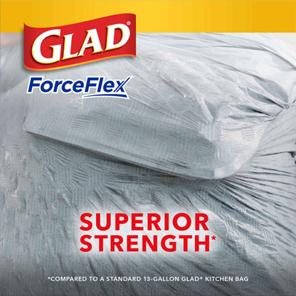 Glad Tall Kitchen Trash Bags 13 Gallon – Family-Safe Drawstring Liners for Nursery and Playroom Cleanup, Febreze 80 Count