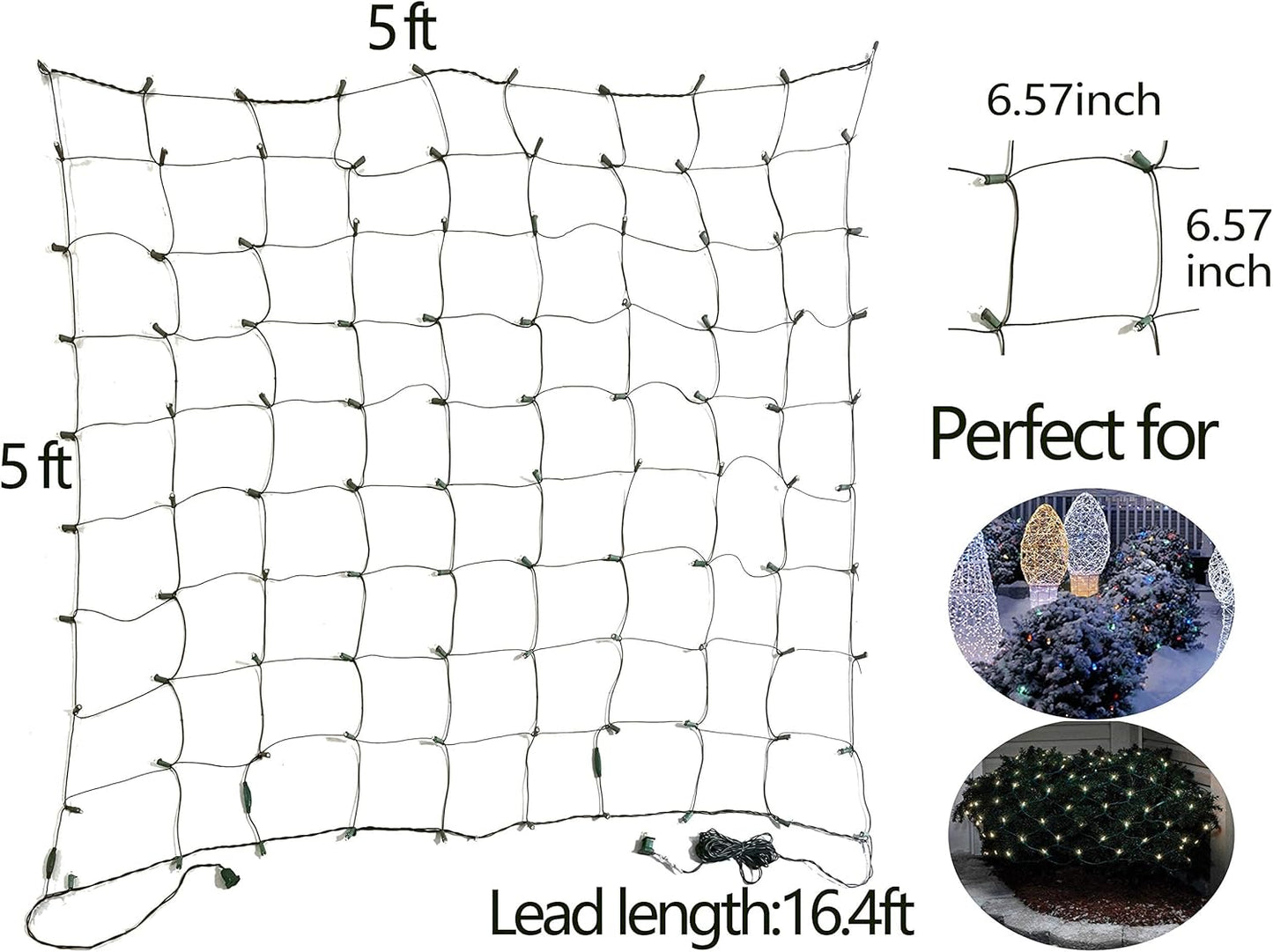 FestoonNET Pro – Cozy 3000K Warm White Net Lights for Living Room Christmas Tree and Indoor Ambiance