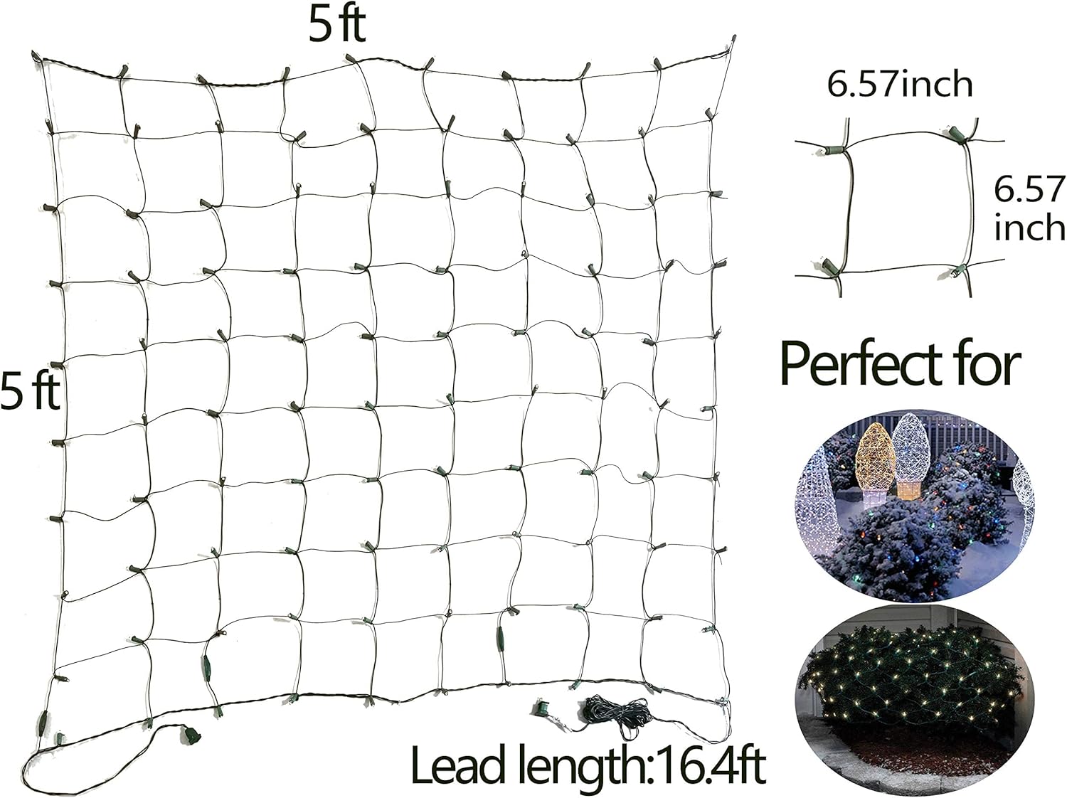 FestoonNET Pro – Cozy 3000K Warm White Net Lights for Living Room Christmas Tree and Indoor Ambiance