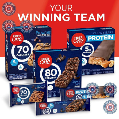 Fiber One 80 Calorie Chewy Bars – Mindful Snacking Companion for Your Wellness Routine, Low-Carb Chocolate Peanut Butter