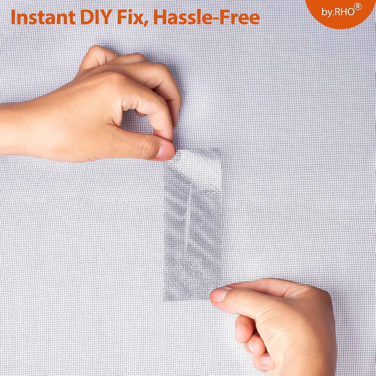 by.RHO Screen Repair Tape for Windows – Outdoor Camping Tent Mesh and Patio Enclosure Patcher, Fiberglass Mesh Roll
