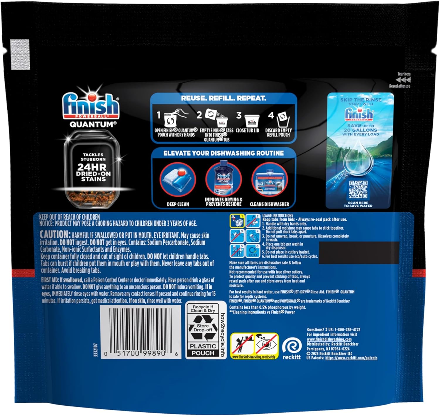 Finish Quantum Dishwasher Pods for Focused Home Office Routines, No-Pre-Rinse Daily Cycle