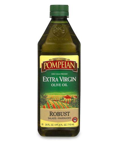 Pompeian Robust Extra Virgin Olive Oil – Imported First Cold Pressed Oil for Elevated Home Kitchens