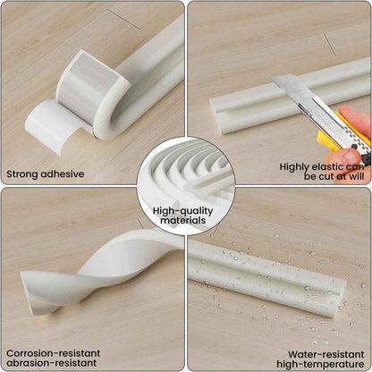 FoamGuard V-Shaped Door Seal Strip – Home Office Focus Door Weather Stripping, Block Hallway Distractions and Outside Noise