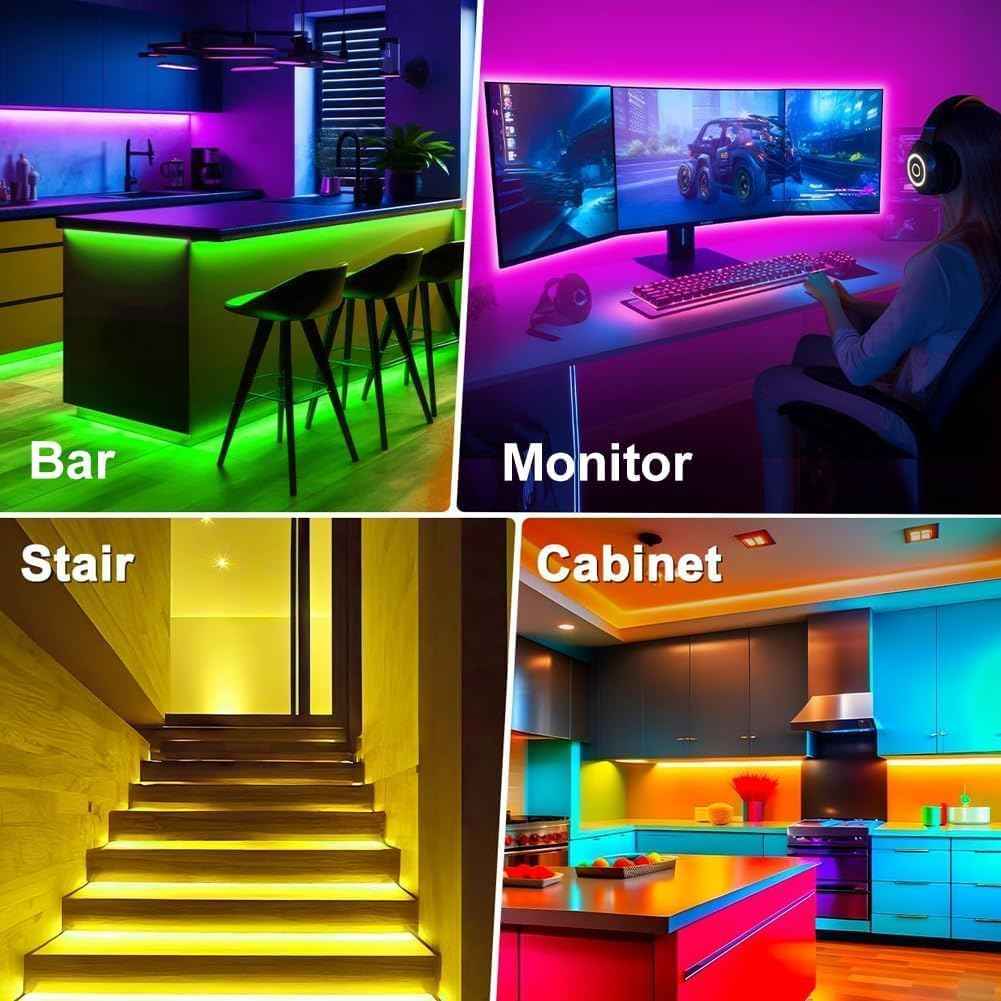 PSTAR LED Strip Lights for Bedtime Wind Down Routine, Calm Dimmable RGB Lighting for Bedroom and Sleep Sanctuary