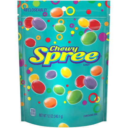 Wonka Spree Original Hard Candy – Road Trip Snack, Resealable 12 oz Bag for the Car