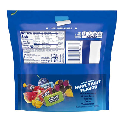 JOLLY RANCHER Assorted Fruit Hard Candy Resealable Bag, Nostalgic Stocking Stuffer and Holiday Candy Dish Gift, 14 oz