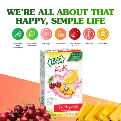 True Lemon Clean-Ingredient Hydration Packets – Simple Sugar-Free Drink Mix for Uncluttered Pantries