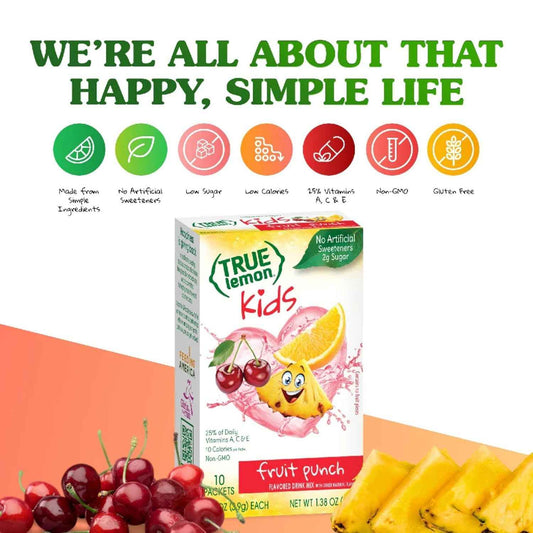 True Lemon Clean-Ingredient Hydration Packets – Simple Sugar-Free Drink Mix for Uncluttered Pantries