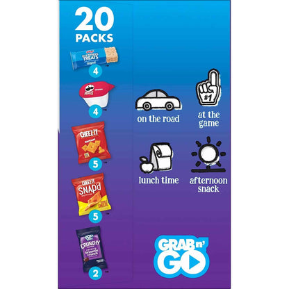 Kellogg's Snack Variety Pack – Kids School Lunch Box Favorites, 20 Single-Serve Pouches and Cups