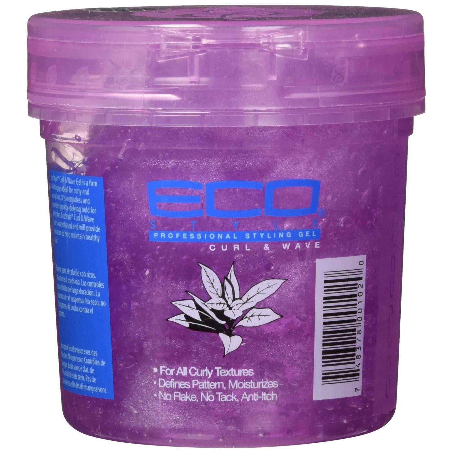 Ecoco Eco Style Hair Gel – Gentle Anti-Itch Edge Control for Sensitive Scalps, Flake-Free Finish