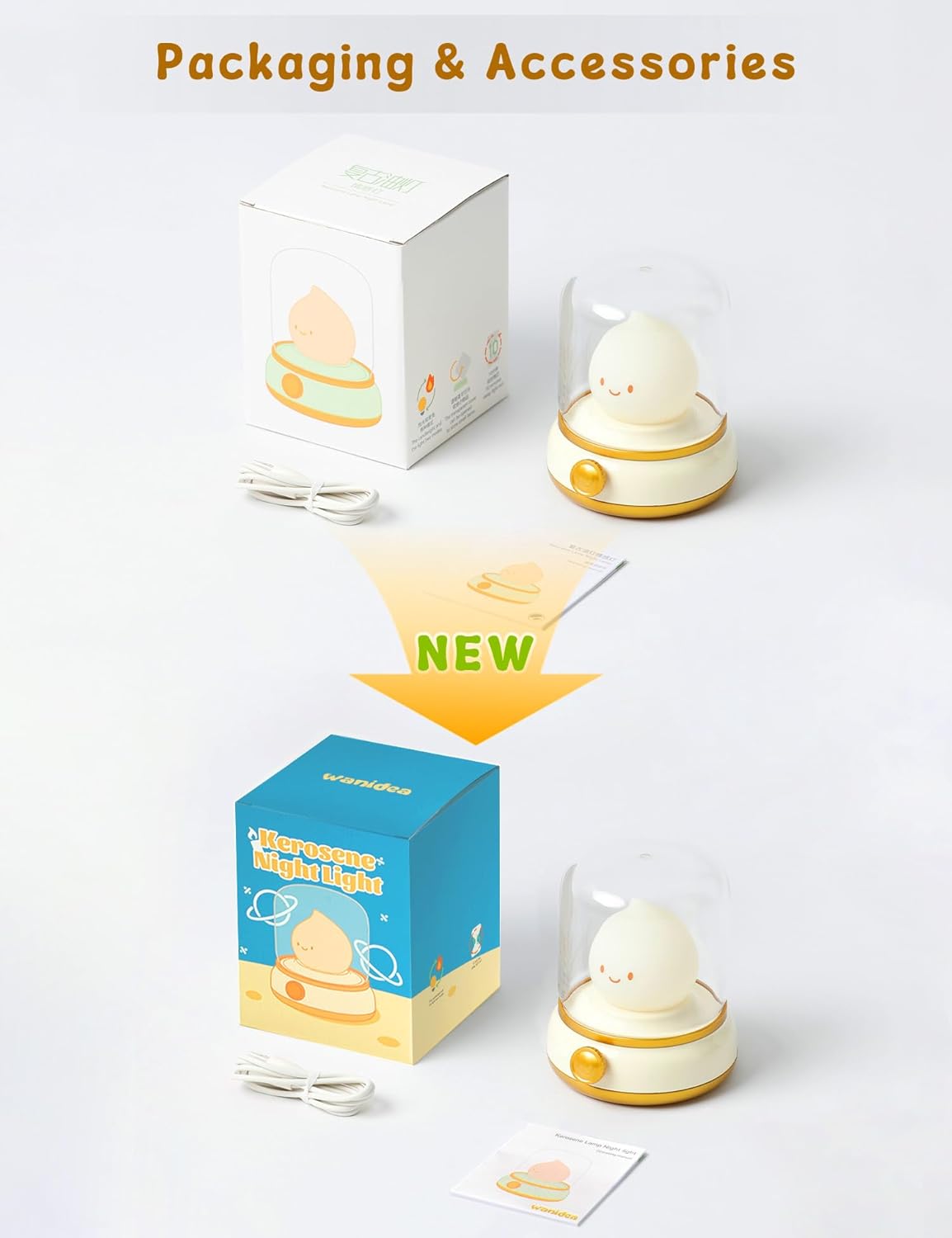 Flameless Candle Lamp – Unique Birthday Gift for Her, Cozy Bedroom Decor for Teens and Women, Rechargeable Dimmable Night Light