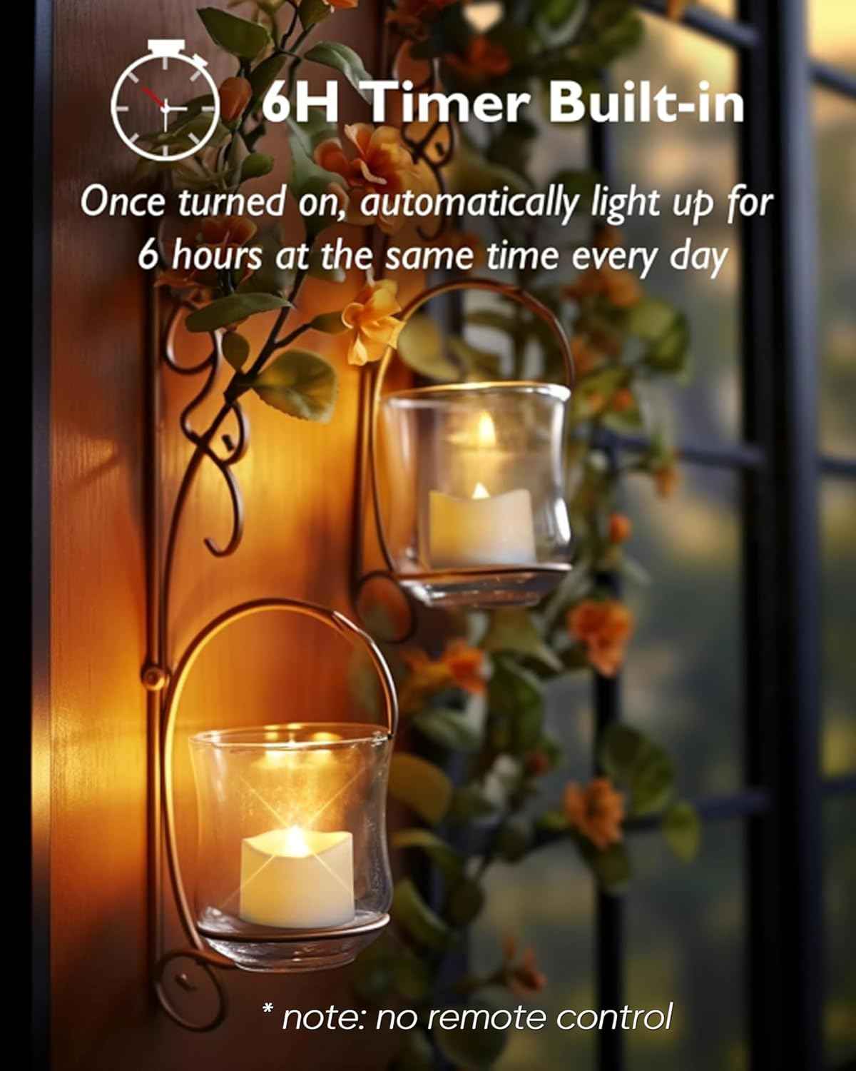 Homemory Flameless LED Tea Lights – Cozy Bedroom Decor, Realistic Flicker for Living Room Ambiance