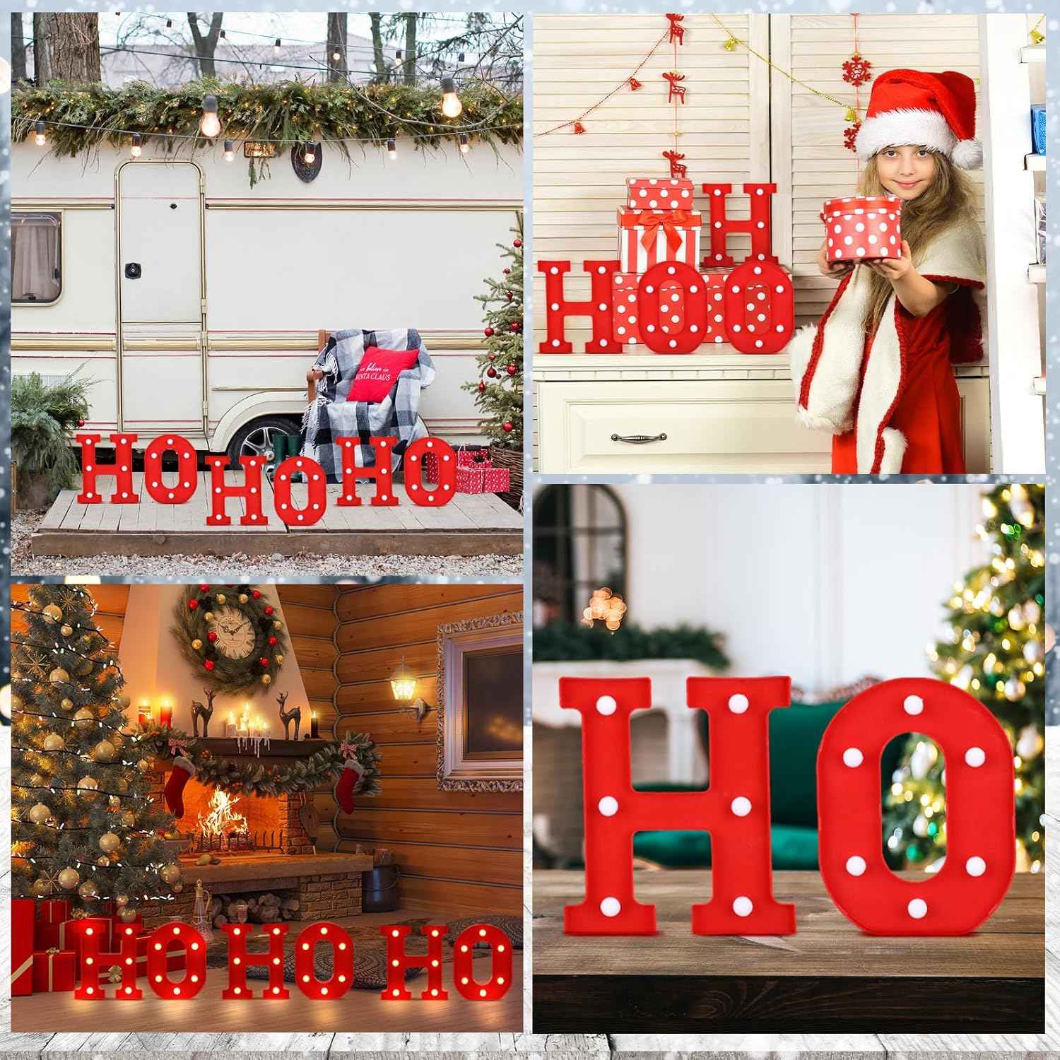 VIHOSE LED Letter Lights – Simple Modern Tabletop Decor, Clean Line Light Up Letters for Minimalist Shelf