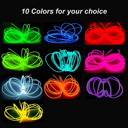 MaxLax EL Wire — DIY Neon Sign Making, Cuttable Glowing Wire for Custom Wall Art Projects