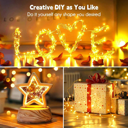 Minetom Fairy Lights Plug in – Flameless Smokeless Bedroom Night Light, Cool to Touch LEDs Safe Around Kids and Pets