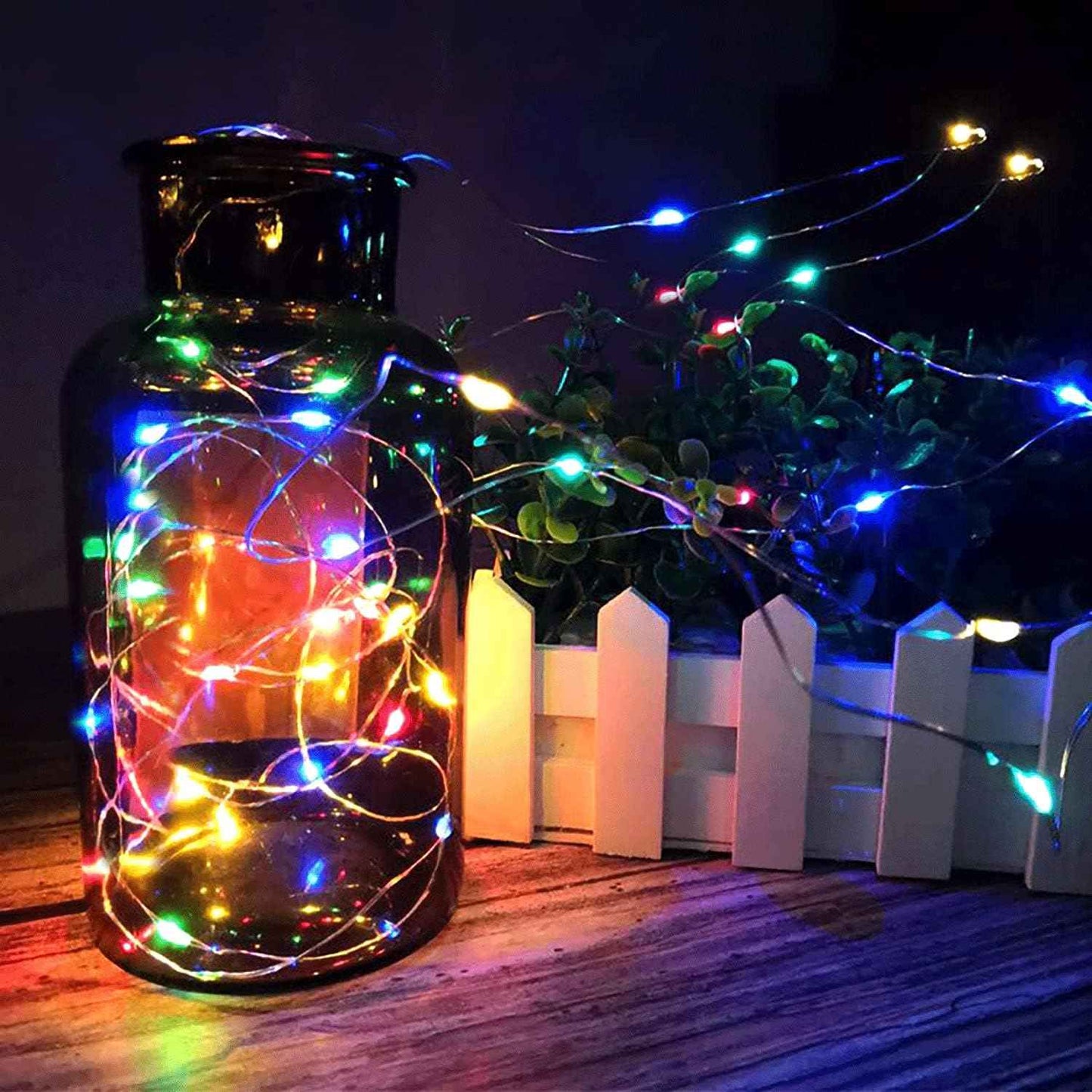 ZPH Waterproof Fairy Lights Battery Powered – Outdoor Patio and Balcony Mood Lighting, 4 Pack