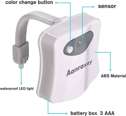 LumiPals Toilet Night Light – Fall Prevention Night Light for Elderly, Motion Activated Bathroom Safety LED
