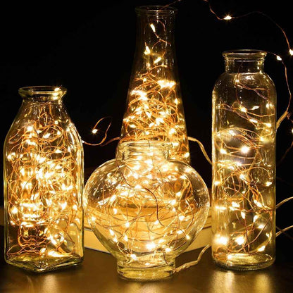 GDEALER 4-Pack 16.4ft Copper Wire Fairy Lights – Cozy Bedroom Ambient Lighting with 8 Modes and Remote Dimming