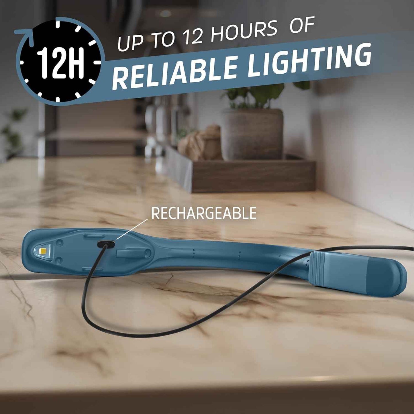 Energizer Flex-R LED Book Light – Clean Design Bedside Lamp, Neutral Clip-On Light for Uncluttered Spaces