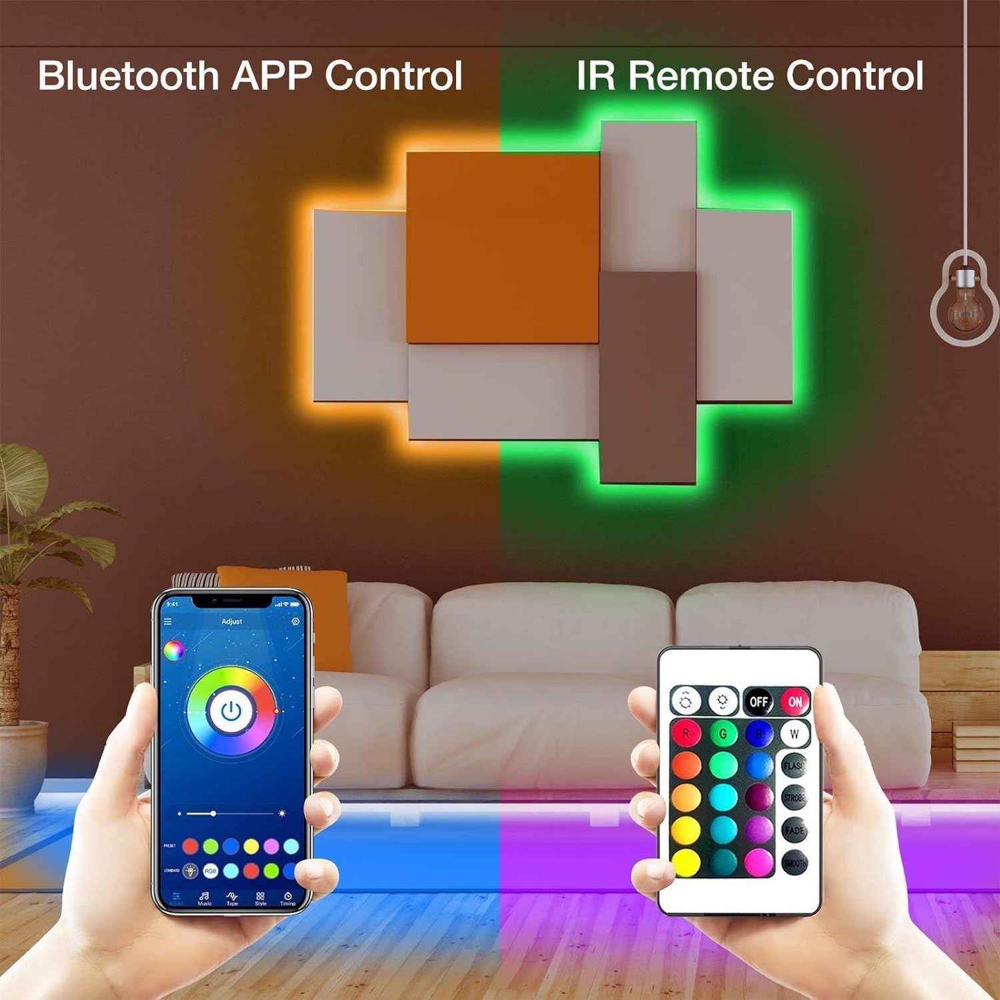 PHOPOLLO RGB LED Strip Lights – Child Friendly Bedroom Lighting, No Heat Touchable Strip