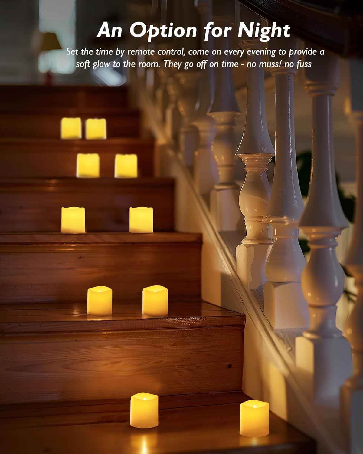 Homemory Flameless Votive Candles – Child and Pet Safe Lighting for Living Room and Nursery with No Open Flame