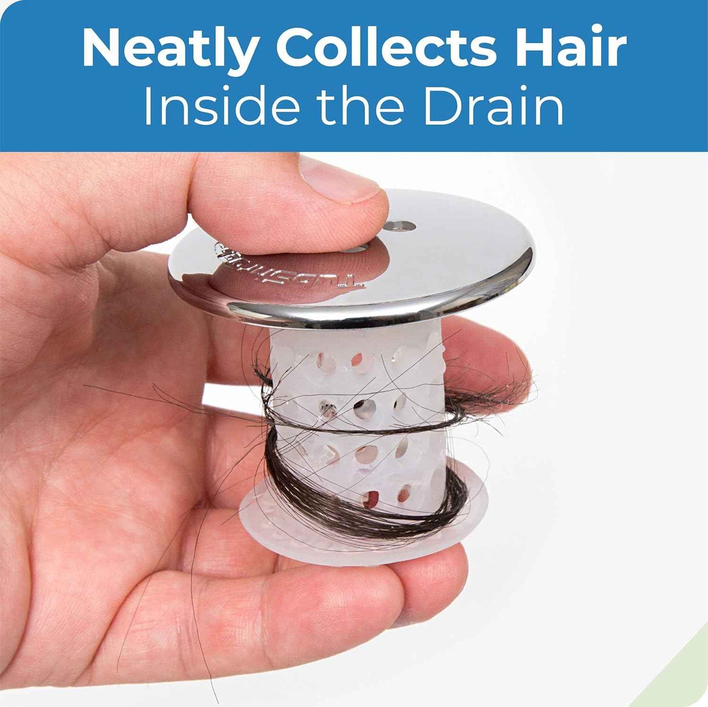 TubShroom Self Care Shower Hair Catcher - Keep Your Evening Bath Ritual Relaxing With a Clean, Clear Drain