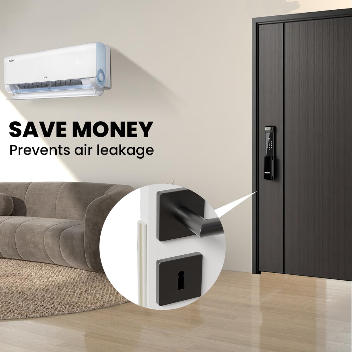 FoamGuard V-Shaped Door Seal Strip – Home Office Focus Door Weather Stripping, Block Hallway Distractions and Outside Noise