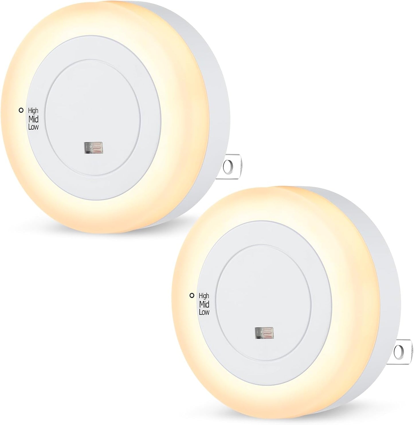FOLKSMATE LED Night Light – Fall Prevention Plug in Light for Elderly Bathroom and Hallway, Dusk to Dawn Sensor