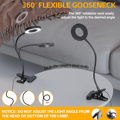 Foneso Clip-On LED Lamp for Kids Study Desk – Cool White Eye-Protection Light for Homework, Stays Cool to the Touch All Night