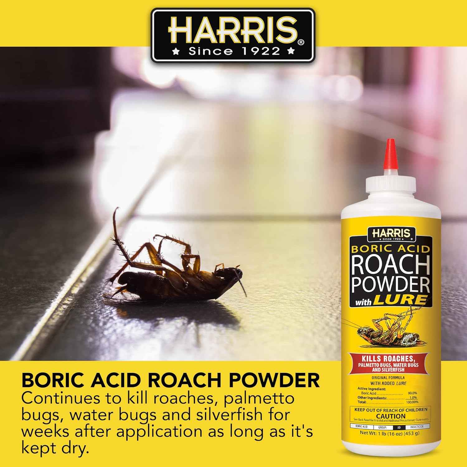 HARRIS Boric Acid Roach and Silverfish Powder – Practical Housewarming Gift for First-Time Homeowners