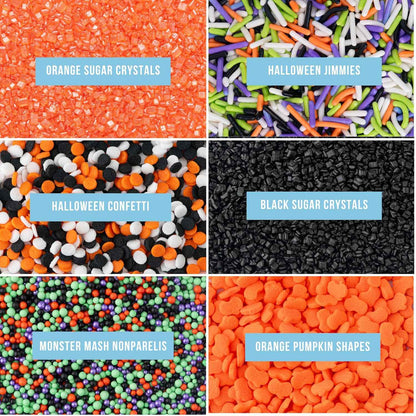 Sweets Indeed Halloween Sprinkle Container – Child-Safe Food-Grade Cake Decorations for Birthday Party and School Snack Tables